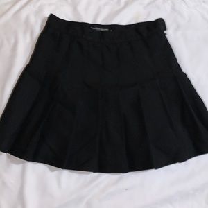 Black Pleated Mini Skirt